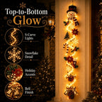Sevair Deco Glowing Christmas Door Hanger cascading light