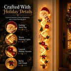 Sevair Deco Glowing Christmas Door Hanger santa details