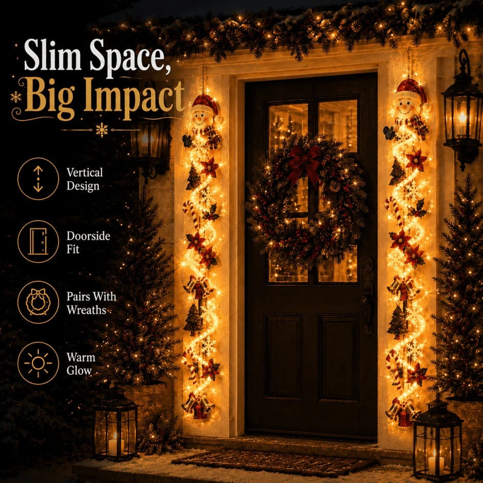 Sevair Deco Glowing Christmas Door Hanger slim design