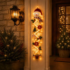 Sevair Deco Glowing Christmas Door Hanger snowman