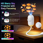 Sevair Deco Halloween Galaxy Projector with 12 Slides adjustable focus
