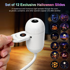 Sevair Deco Halloween Galaxy Projector with 12 Slides slide insertion