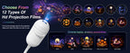 Sevair Deco Halloween Galaxy Projector with 12 Slides slide selection
