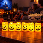 Sevair Deco Halloween Pumpkin LED Candle Set 6-Pack 1
