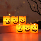 Sevair Deco Halloween Pumpkin LED Candle Set 6-Pack 2