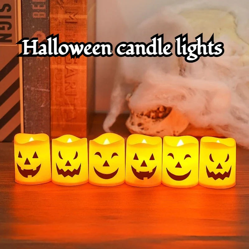Sevair Deco Halloween Pumpkin LED Candle Set 6-Pack 3