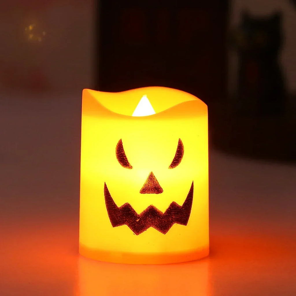 Sevair Deco Halloween Pumpkin LED Candle Set 6-Pack 9