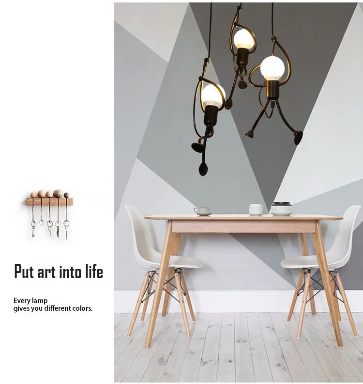 Sevair Deco Hanging Man Ceiling Pendant Light 10