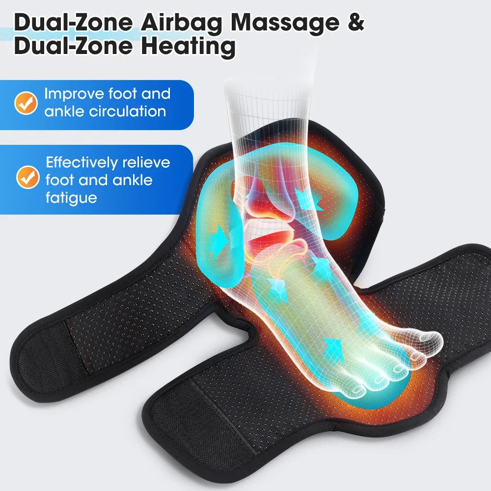 Sevair Deco Heated Foot & Ankle Massager airbag zones