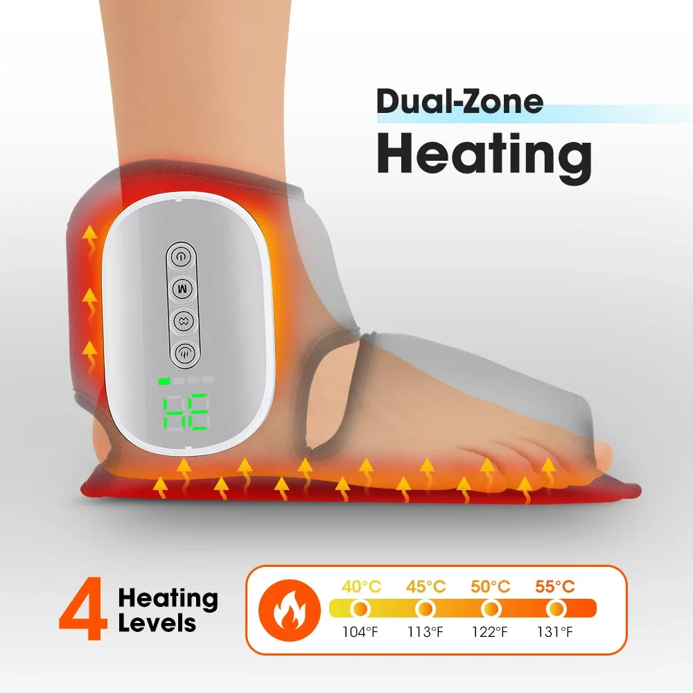 Sevair Deco Heated Foot & Ankle Massager heating zones