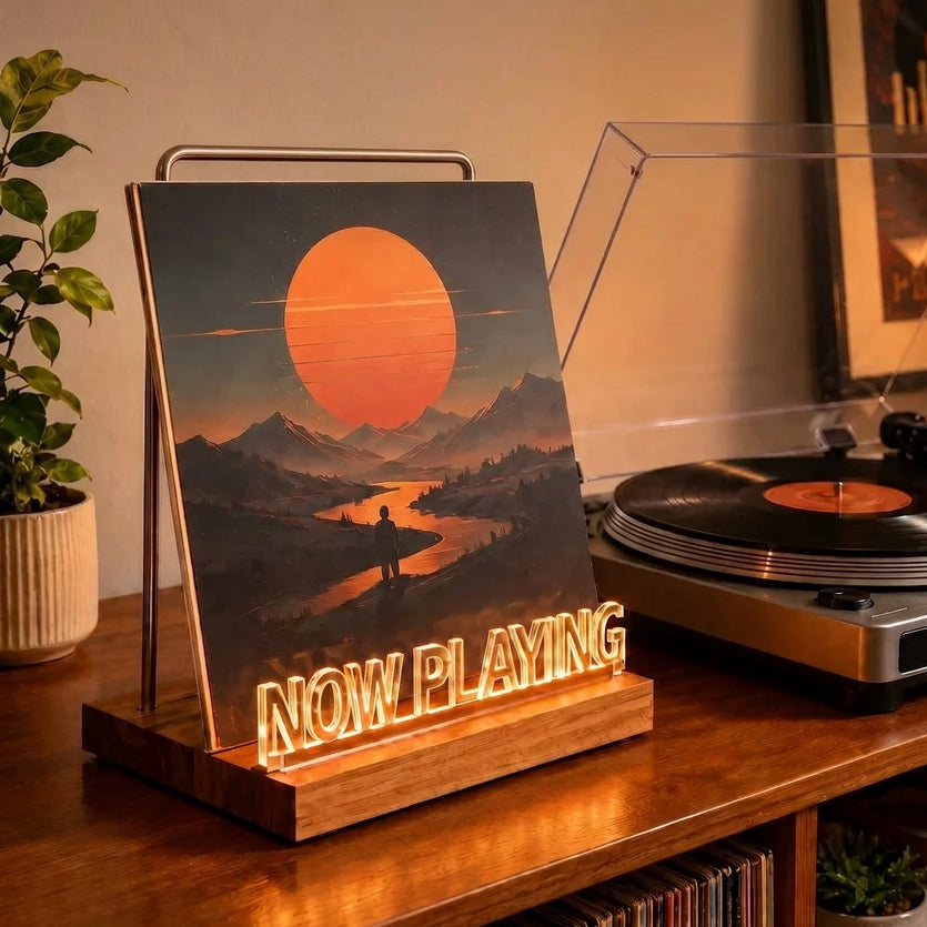 Sevair Deco Illuminated Now Playing Vinyl Stand 1