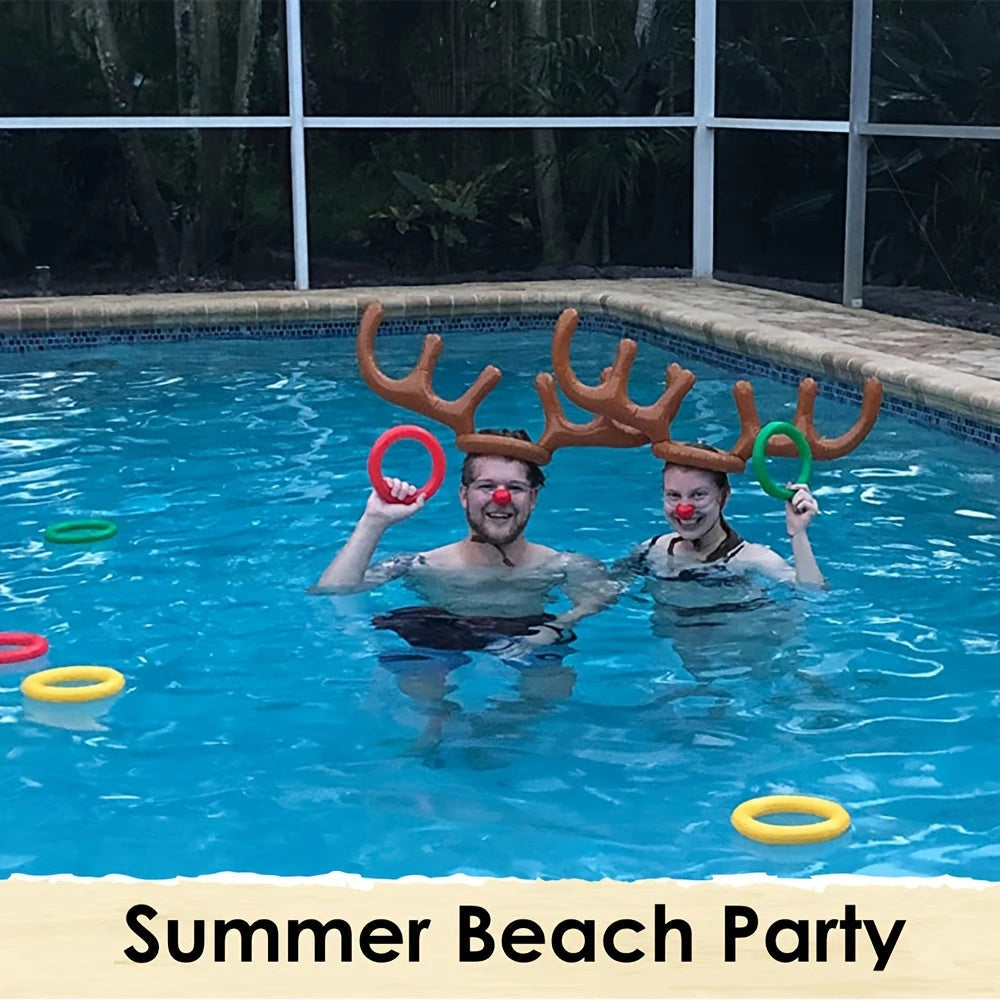 Sevair Deco Inflatable Antler Ring Toss Game pool party