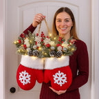 Sevair Deco LED Christmas Mitten Wreath 2