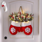 Sevair Deco LED Christmas Mitten Wreath 7