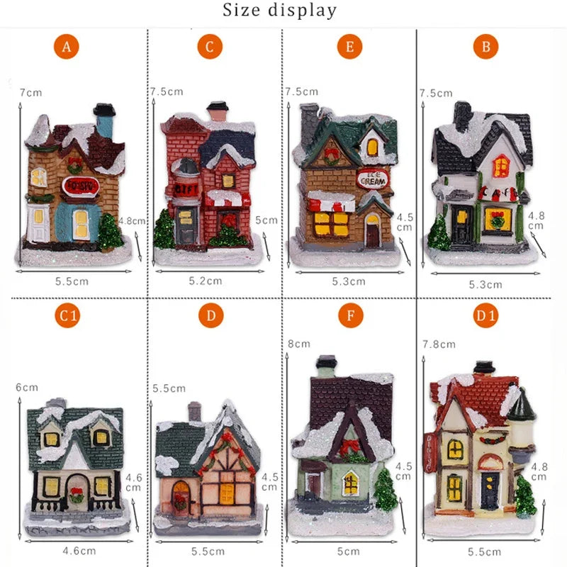 Sevair Deco LED Christmas Village Set of 6 Houses 4