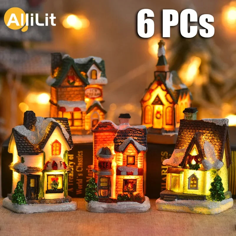 Sevair Deco LED Christmas Village Set of 6 Houses 6