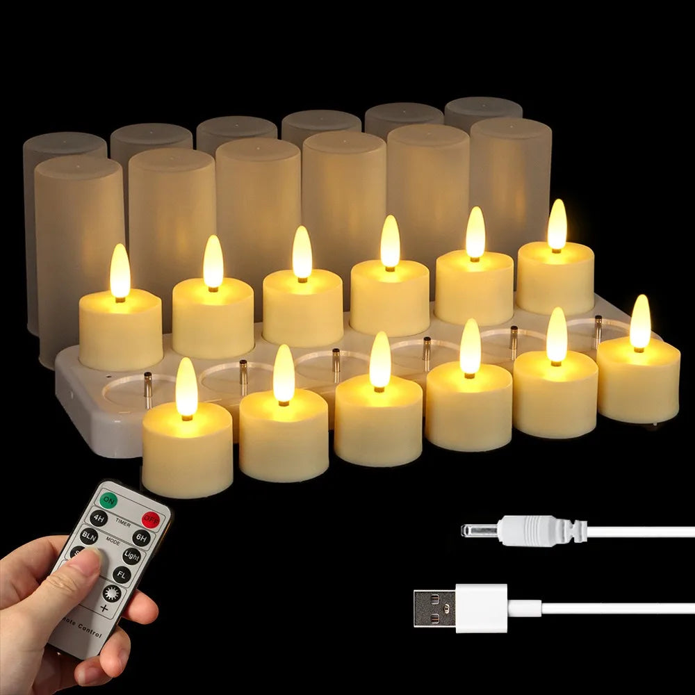Sevair Deco LED Flameless Tea Lights with Remote 18