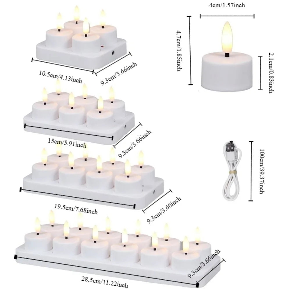 Sevair Deco LED Flameless Tea Lights with Remote 8
