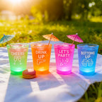 Sevair Deco LED Flashing Shot Glasses 4-Pack garden party
