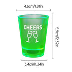 Sevair Deco LED Flashing Shot Glasses 4-Pack size guide