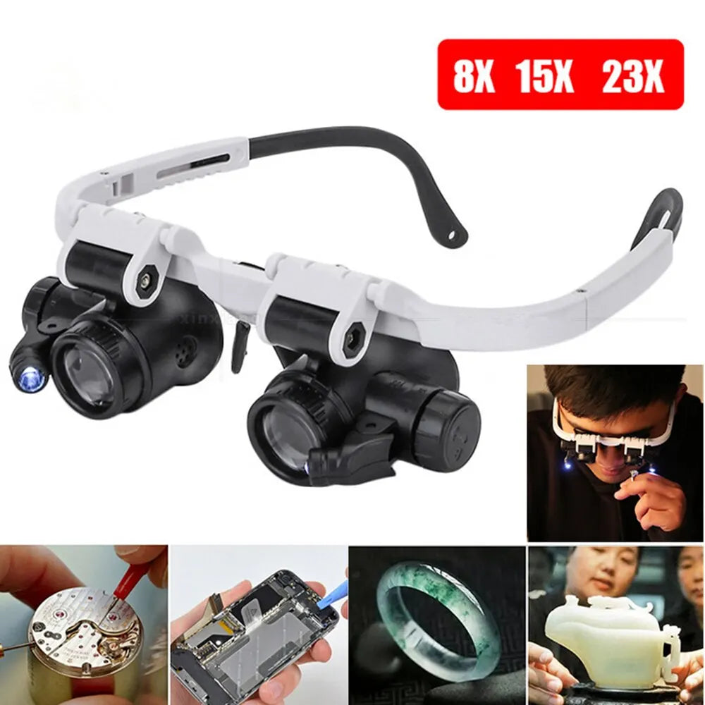 Sevair Deco LED Jeweler Magnifying Glasses 23X 9