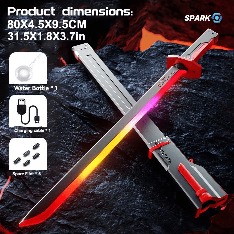 Sevair Deco LED Spark Draw Katana Cosplay Prop 3