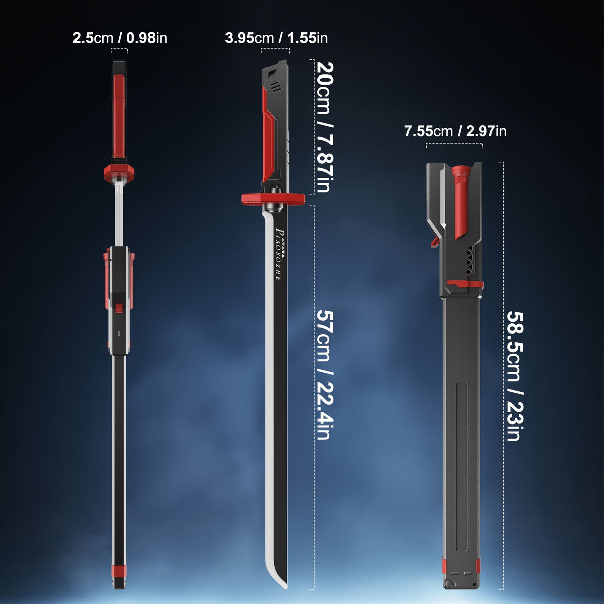 Sevair Deco LED Spark Draw Katana Cosplay Prop 6