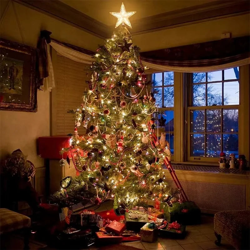 Sevair Deco LED Star Tree Topper for Christmas living room