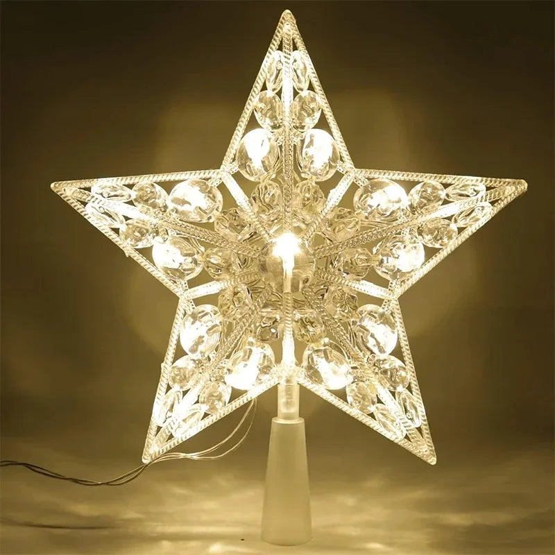 Sevair Deco LED Star Tree Topper for Christmas warm detail