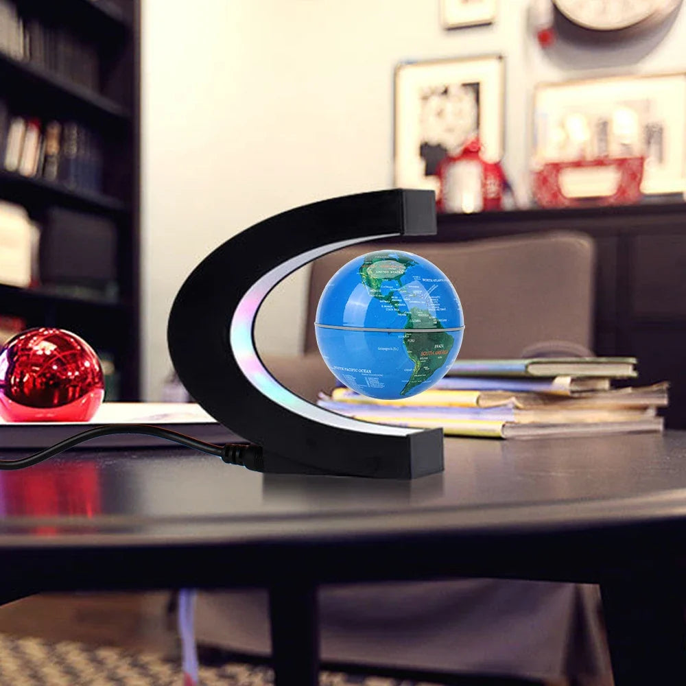 Sevair Deco Levitating Earth Globe Lamp with LED Glow office