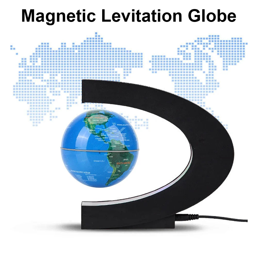 Sevair Deco Levitating Earth Globe Lamp with LED Glow world map