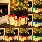 Sevair Deco Light Up Christmas Gift Boxes Set of 3 color options
