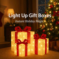 Sevair Deco Light Up Christmas Gift Boxes Set of 3 red display