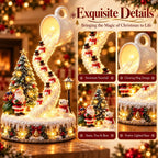 Sevair Deco Lighted Christmas Scene with Golden Glow mug details