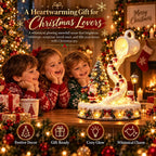 Sevair Deco Lighted Christmas Scene with Golden Glow snowman gift