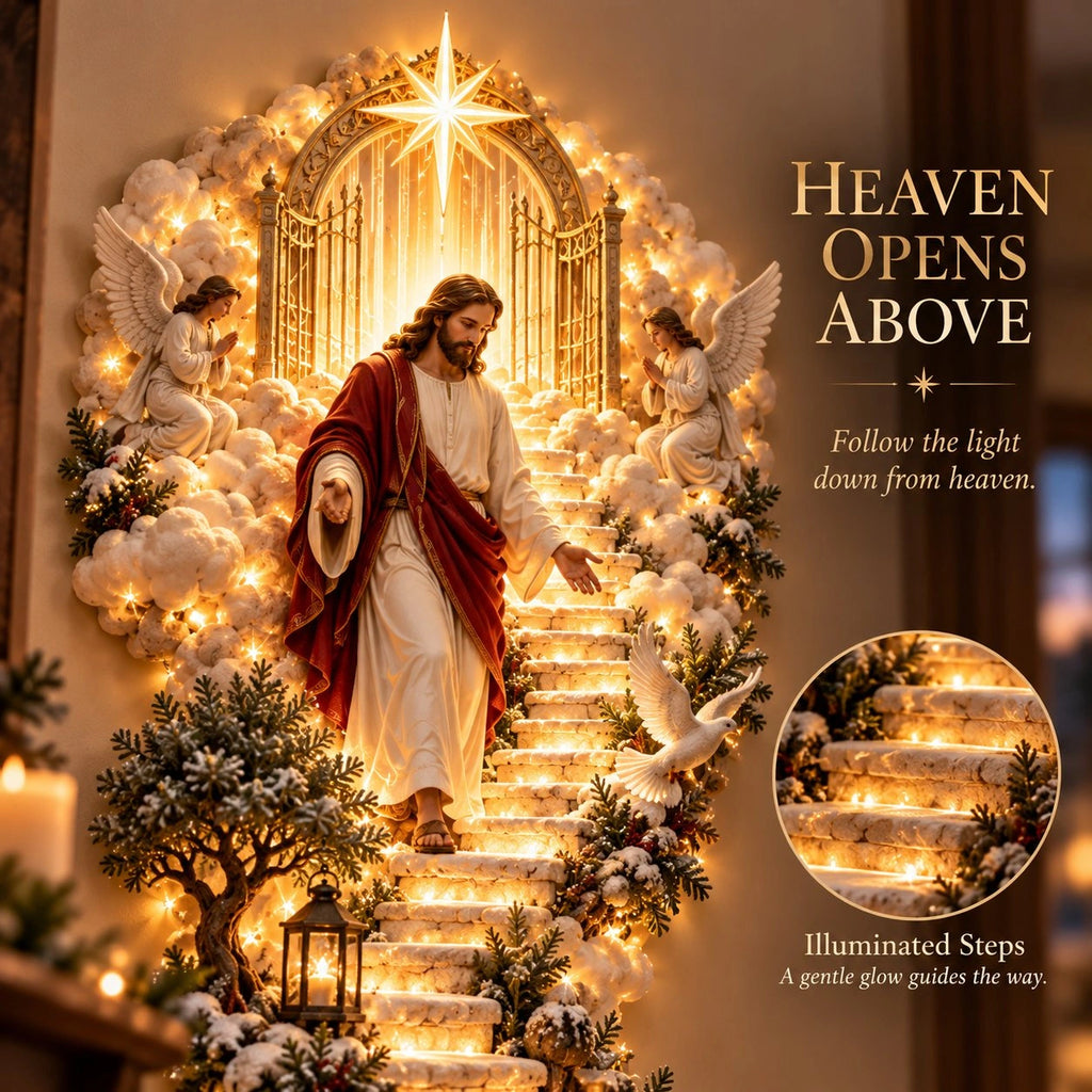 Sevair Deco Lighted Christmas Wall Hanging heavenly gate