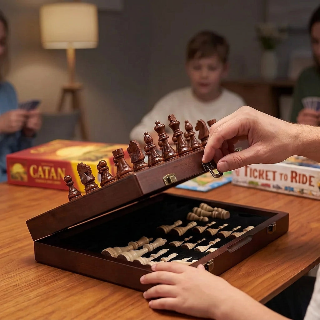 Sevair Deco Magnetic Folding Chess Set for Travel 1