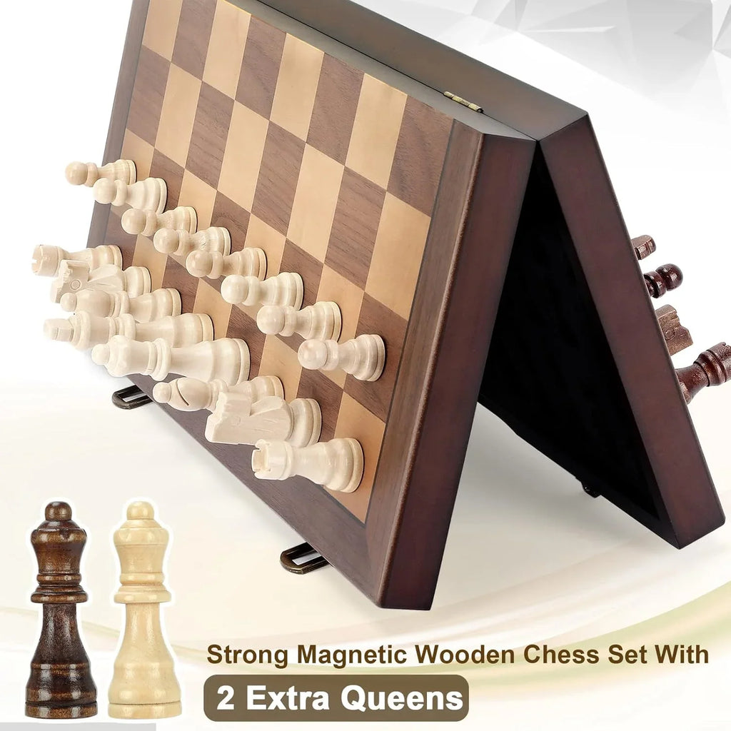 Sevair Deco Magnetic Folding Chess Set for Travel 11