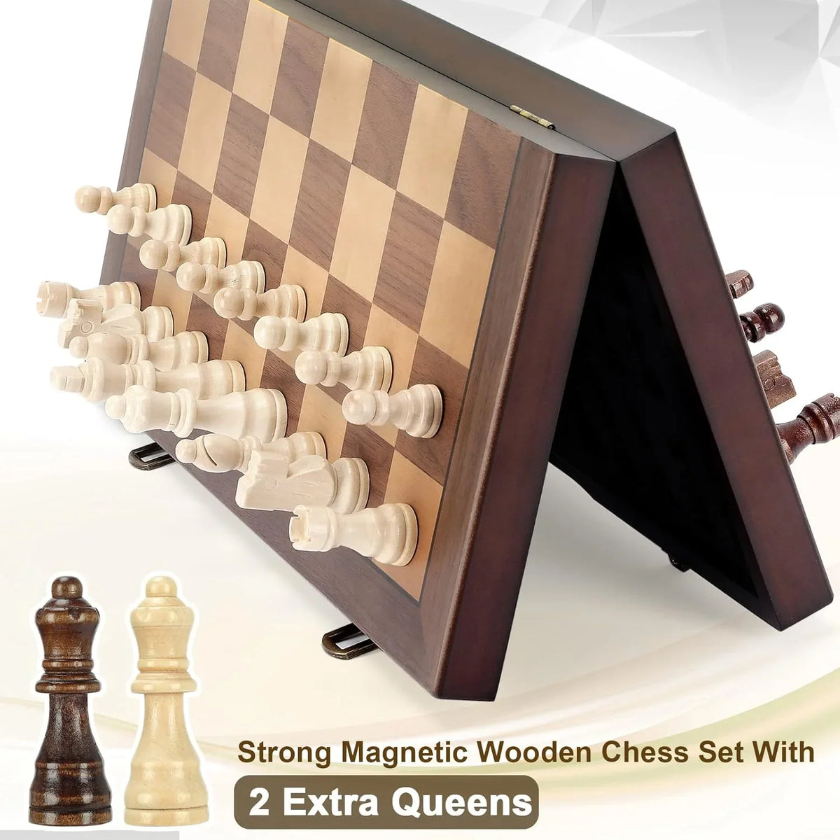 Sevair Deco Magnetic Folding Chess Set for Travel 11