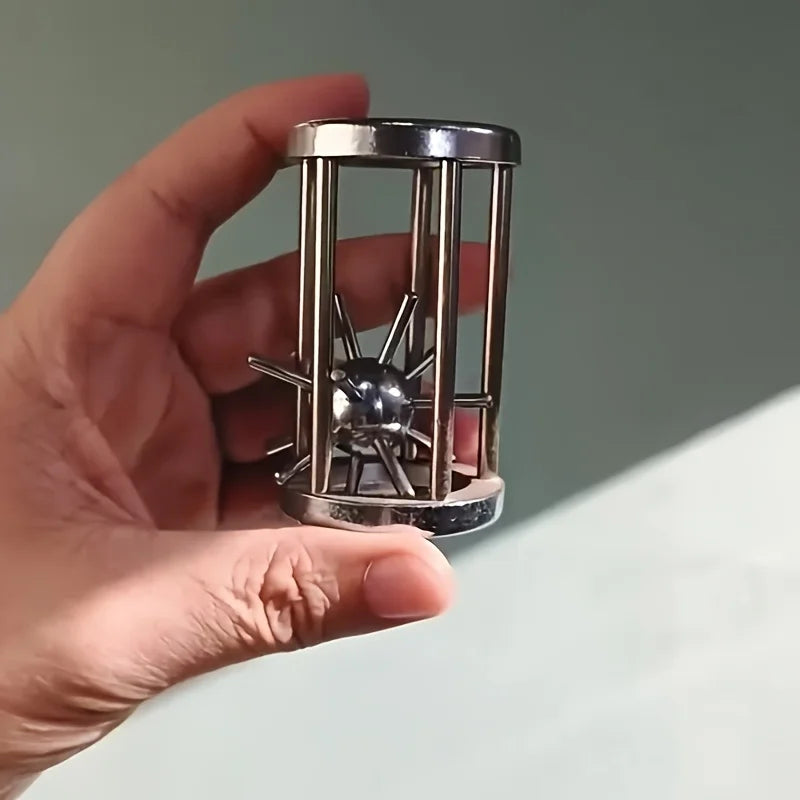 Sevair Deco Metal Cage Puzzle for Screen-Free Fun handheld