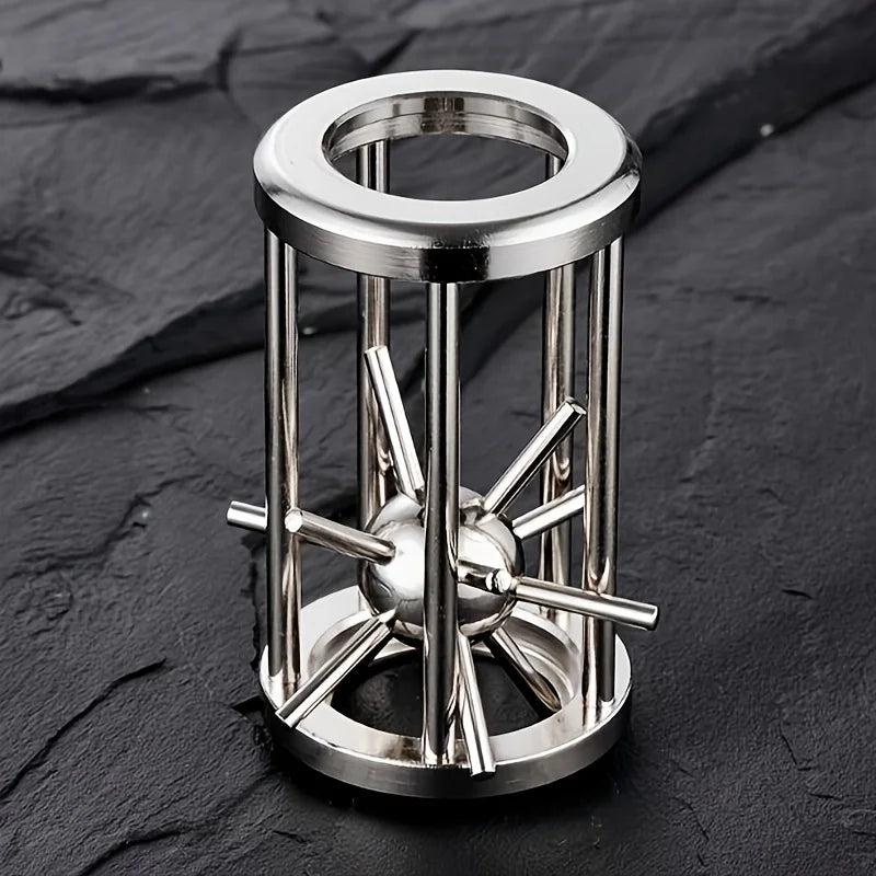 Sevair Deco Metal Cage Puzzle for Screen-Free Fun steel view