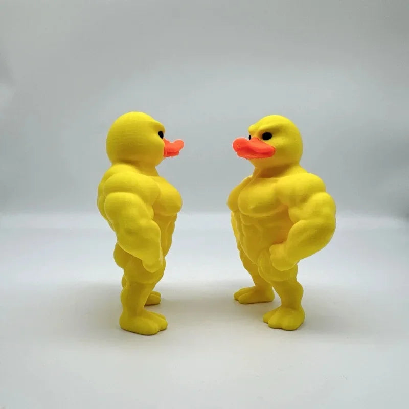 Sevair Deco Mini Buff Duck Figurine for Desk Decor side angles