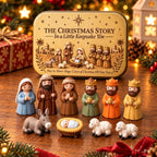 Sevair Deco Mini Nativity Scene in Keepsake Tin complete set