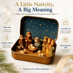 Sevair Deco Mini Nativity Scene in Keepsake Tin scene overview