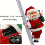 Sevair Deco Musical Climbing Santa Christmas Decoration battery compartment