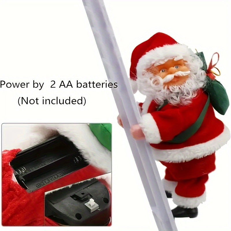 Sevair Deco Musical Climbing Santa Christmas Decoration battery compartment