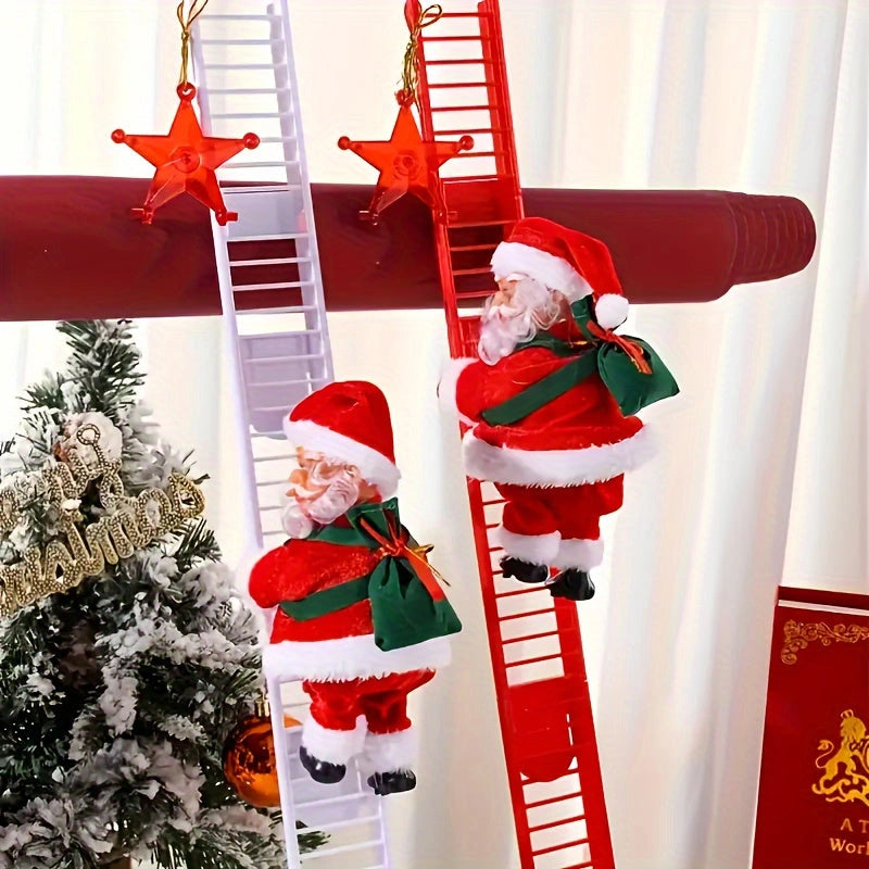 Sevair Deco Musical Climbing Santa Christmas Decoration ladder colors
