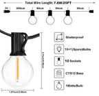 Sevair Deco Outdoor G40 String Lights Waterproof 10