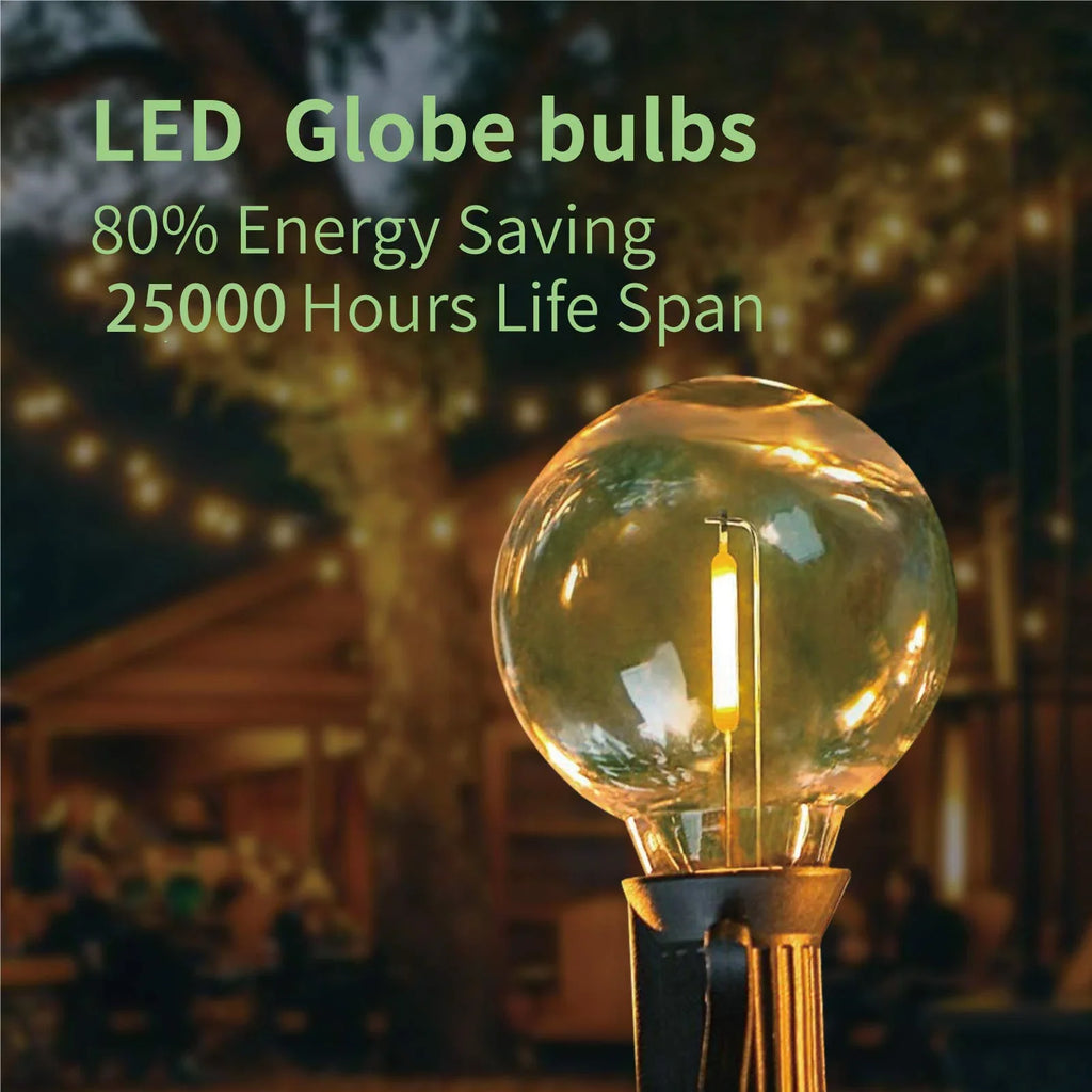 Sevair Deco Outdoor G40 String Lights Waterproof 6