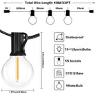 Sevair Deco Outdoor G40 String Lights Waterproof 9